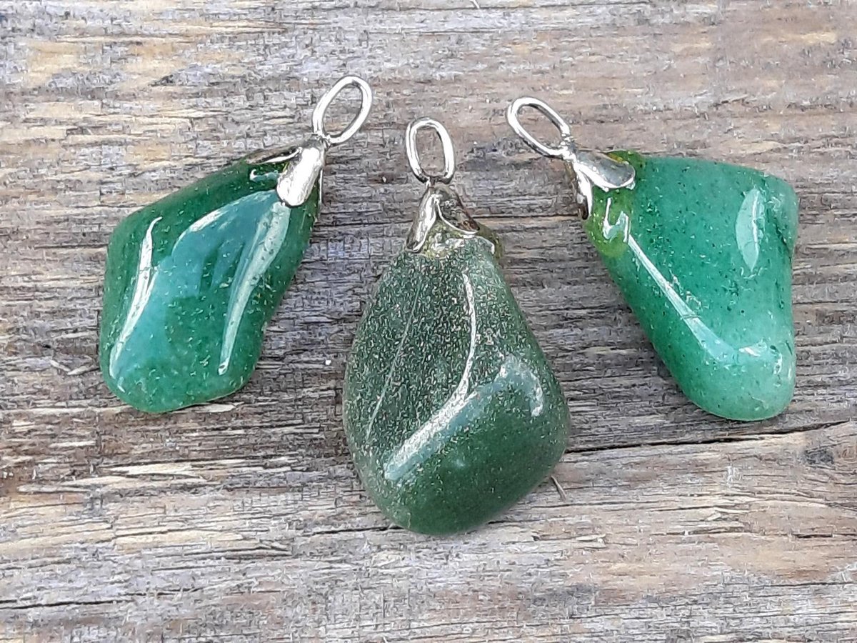 Edelsteen groene Kwarts hanger